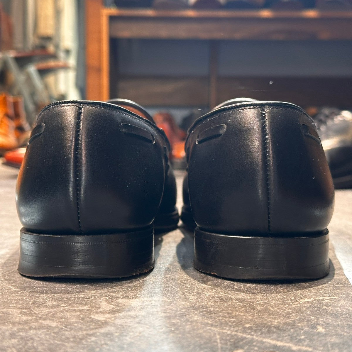 美品【CROCKETT&JONES CAVENDISH3】クロケット&ジョーンズ キャベンディッシュ3 タッセルローファー カーフ ブラック サイズUK8.5E 375ラスト