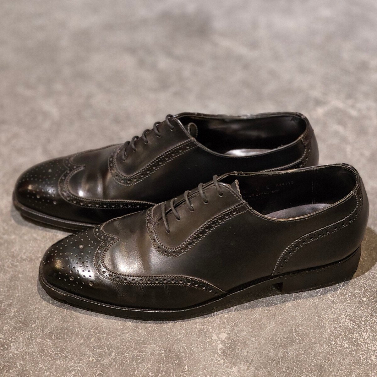 美品【GEORGE CLEVERLEY】ジョージクレバリー 8427-12 ウイングチップ アデレード ブラック サイズUK6E 318ラスト