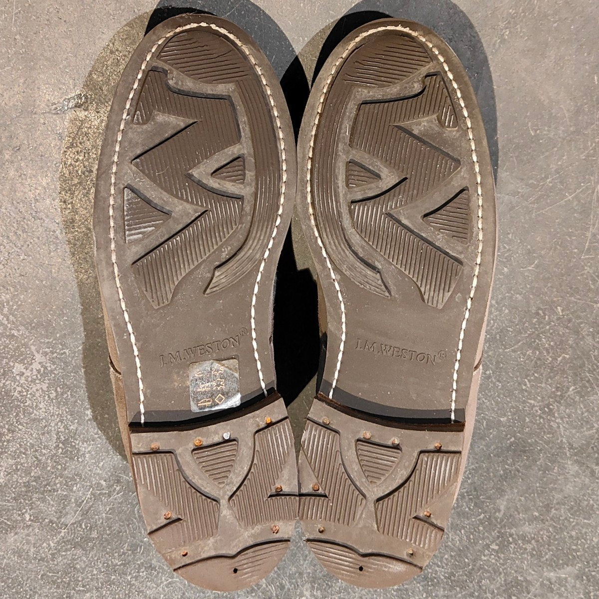 希少 使用数回【J.M.WESTON】ジェイエムウエストン 641 ゴルフ Uチップ スエード トルバドール グレー サイズ UK5.5E 31ラスト 参考定価176,000-