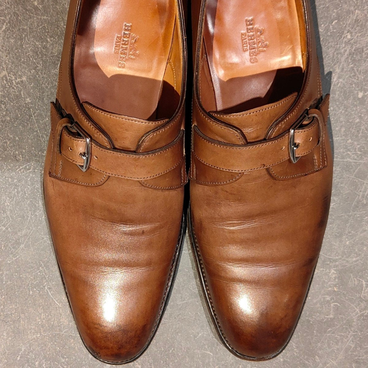 希少【HERMES】エルメス ジョンロブ製 ジャーヴィス JARVIS カーフ ブラウン サイズ41.5