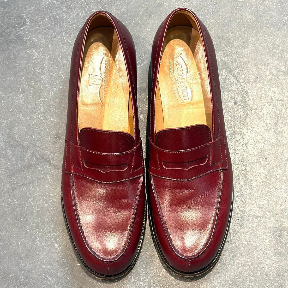 極美品【J.M.WESTON】ジェイエムウエストン シグネチャーローファー 180 ボックスカーフ トゥカンバーガンディ サイズ 6B 41ラスト