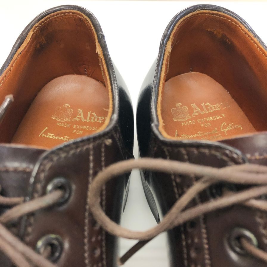 【ALDEN】オールデン 59966 インターナショナルビームズ別注 サドル コードバン ブラックダークバーガンディコンビ モディファイドラスト サイズUS8