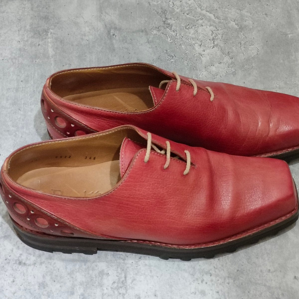 【BERLUTI】ベルルッティ ウルテマ スクエアトゥ ホールカット グレインレザー レッド  サイズUK6.5