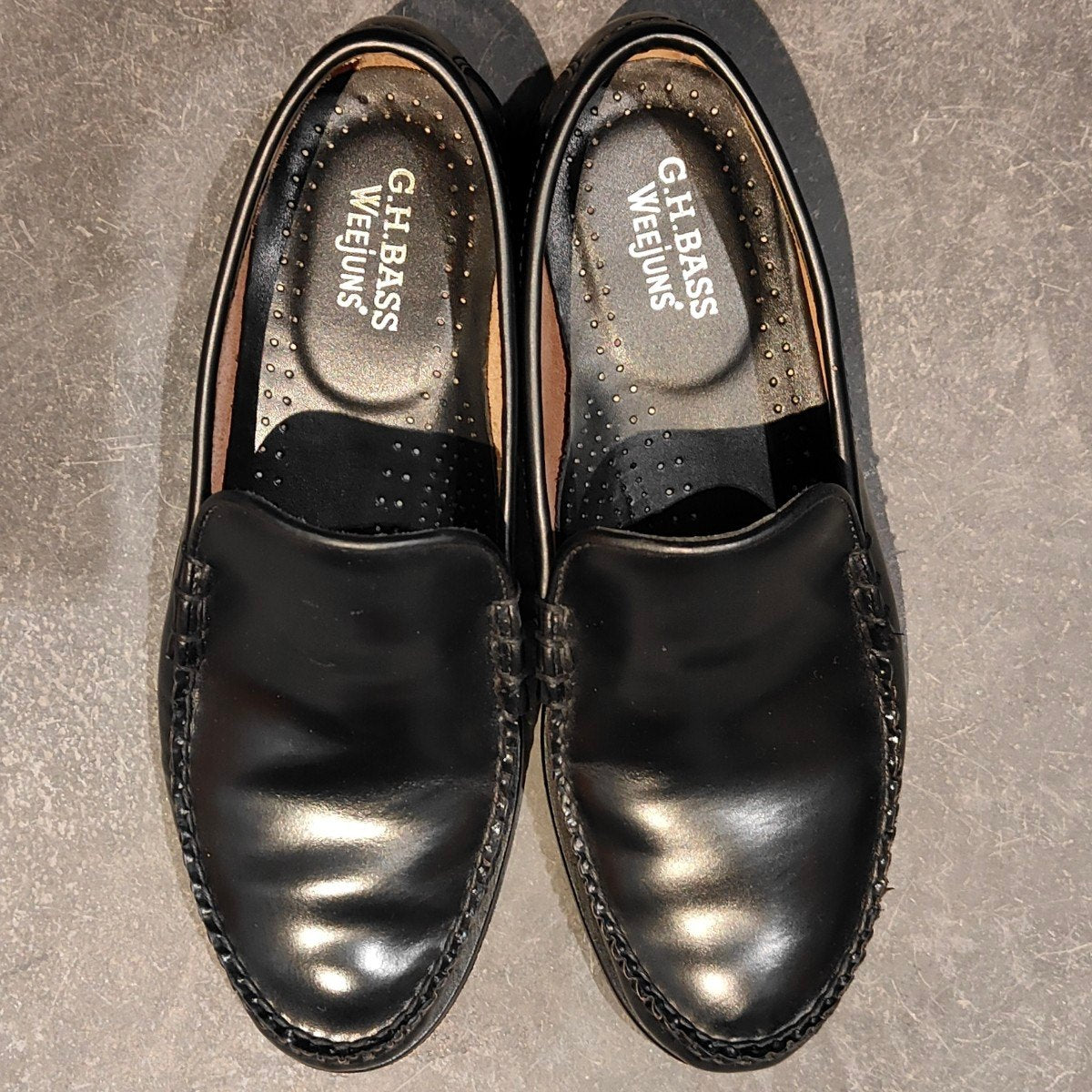 極美品【G.H.Bass&Co. 】 ジーエイチバス BA10305 ヴァンプ ローファー ブラック サイズ US6.5