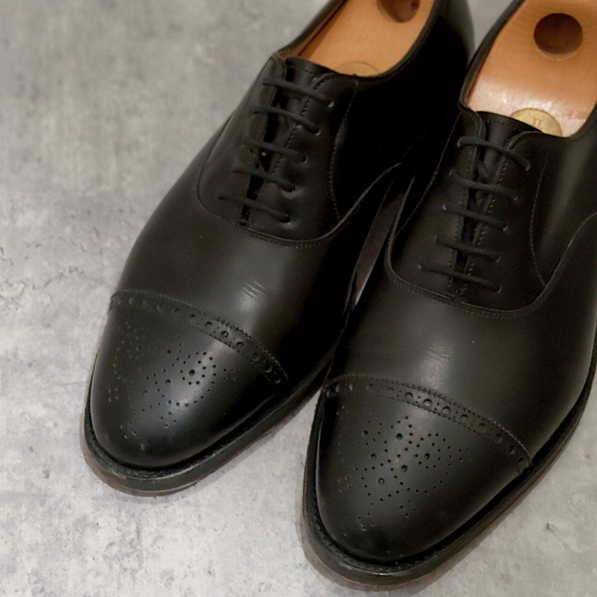 JOHNLOBB】ジョンロブ グロウナー Sスタンプ セミブローグ カーフ
