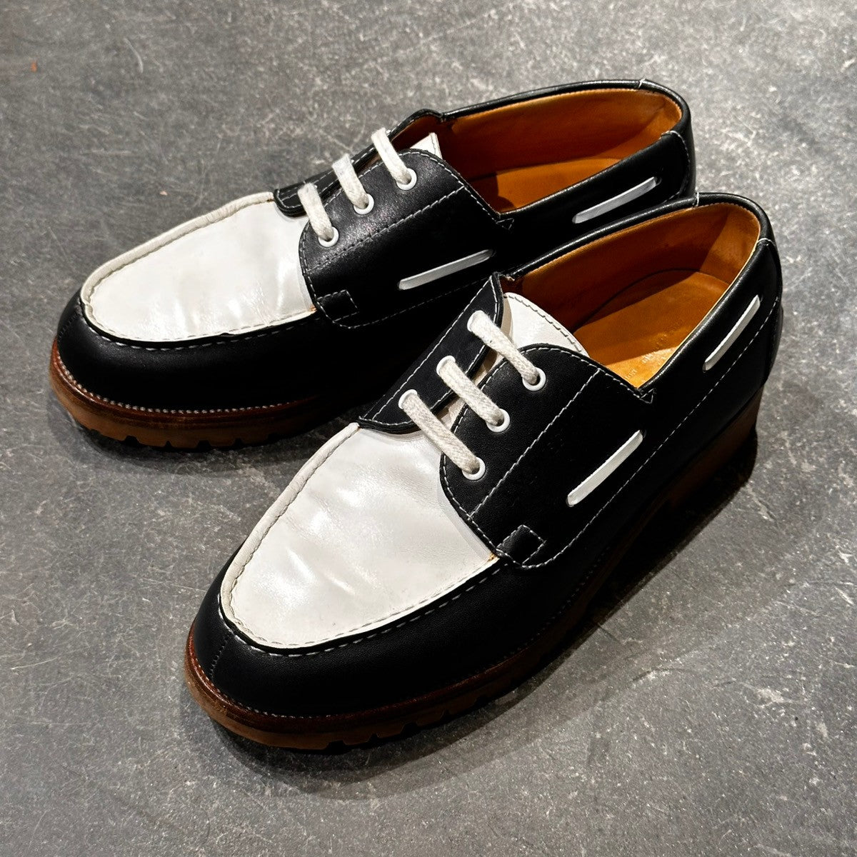 美品【J.M.WESTON】ジェイエムウエストン 690 ヨット  ネイビーホワイトコンビ サイズ UK5.5D 41ラスト