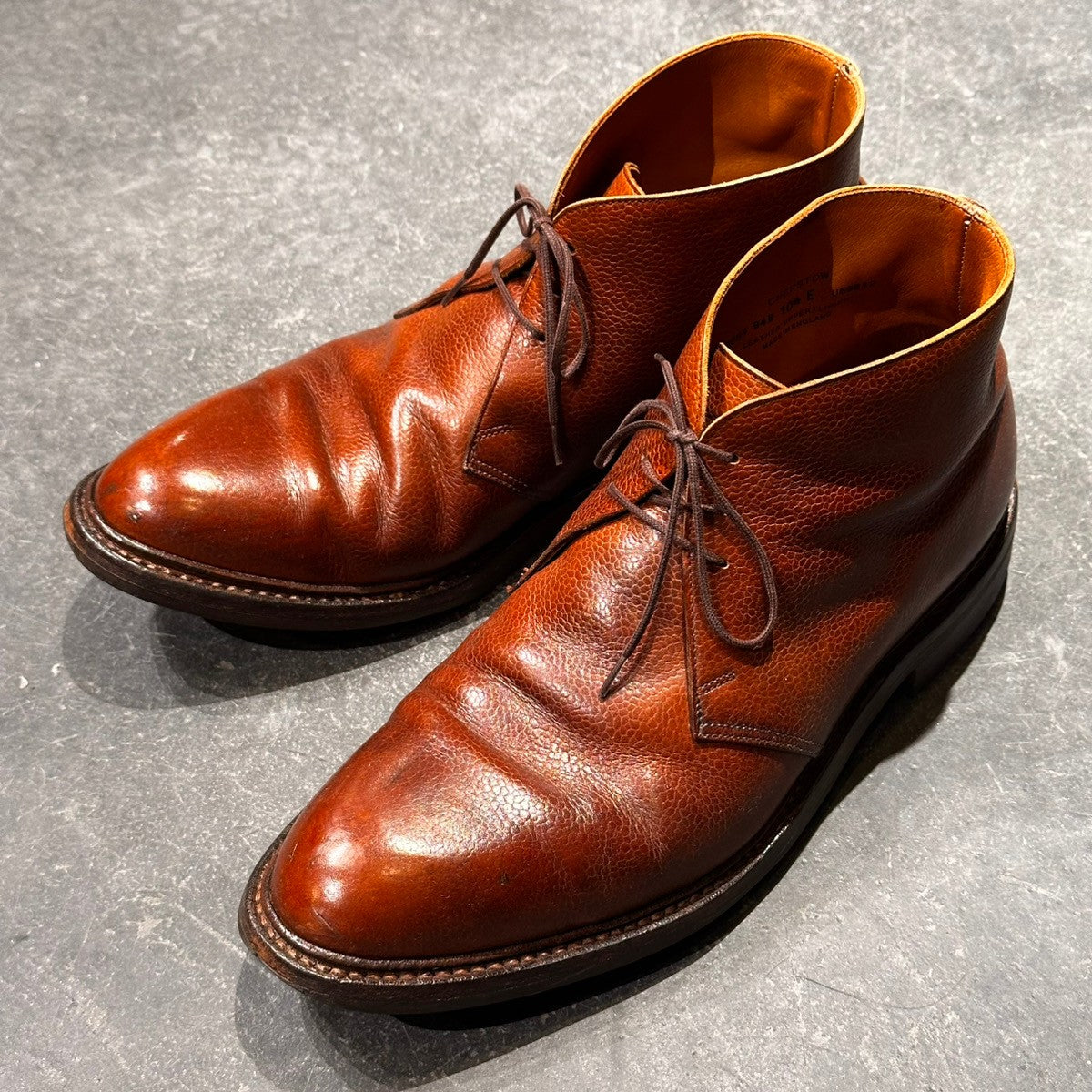【CROCKETT&JONES】クロケット＆ジョーンズ チャッカブーツ チェプストウ グレインレザー ブラウン サイズUK10.5E 325ラスト