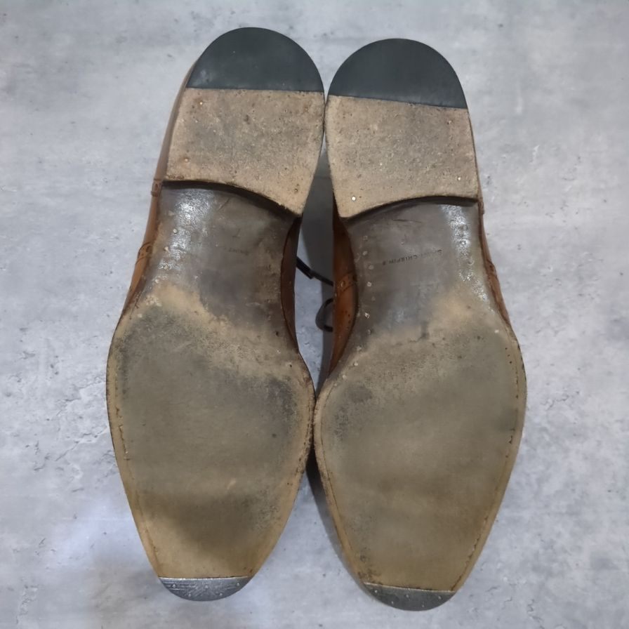【SAINT CRISPIN'S】サンクリスピン レザーシューズ ウイングチップ 2324 カーフ ブラウン メンズ サイズUK7.5