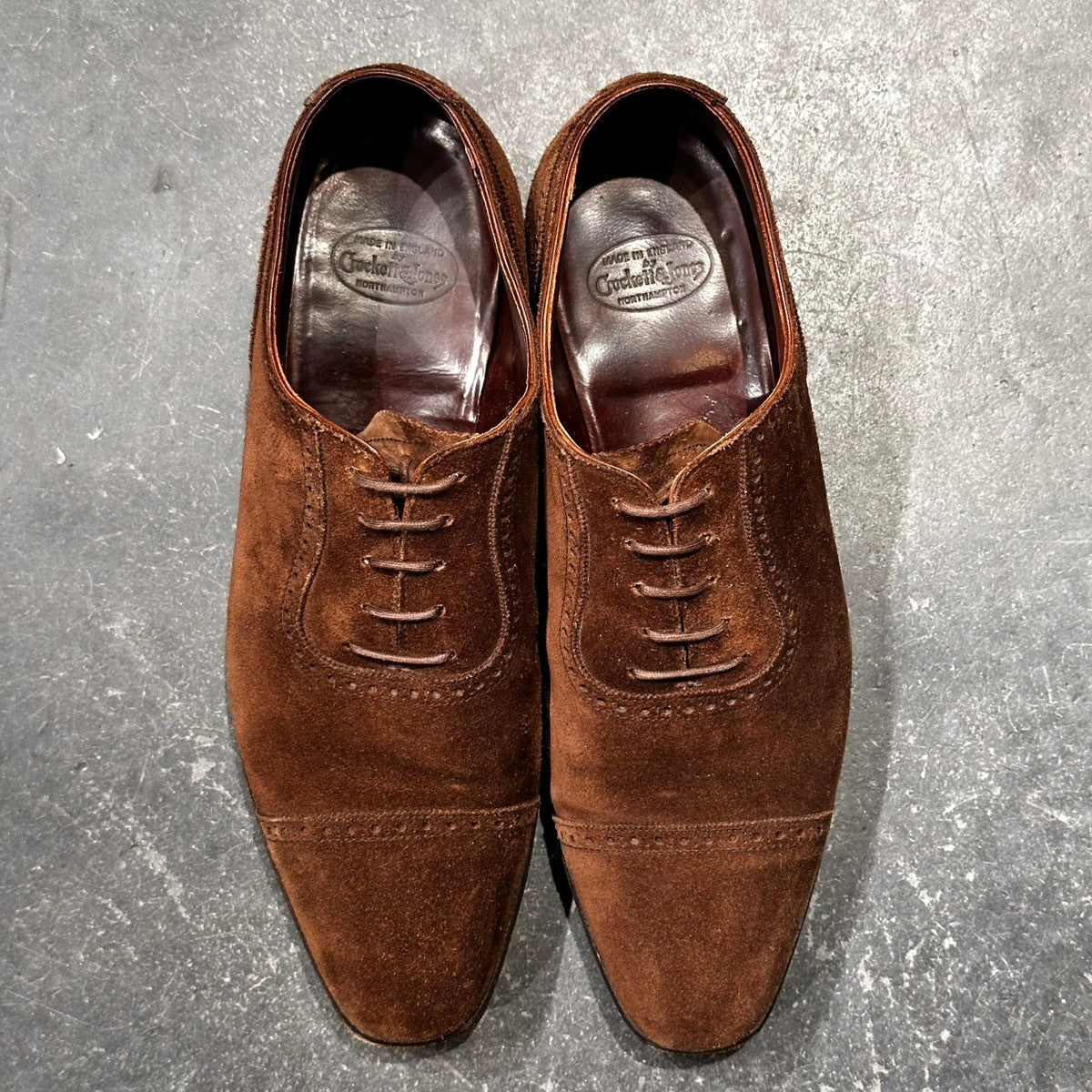 【Crockett&Jones】クロケット&ジョーンズ アルバニー アデレード スエード ブラウン サイズUK8D 395ラスト