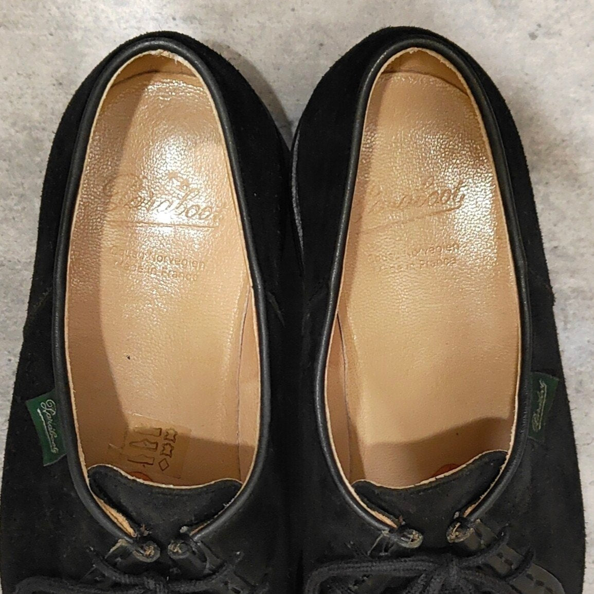 【PARABOOT】パラブーツ ミカエル コンビネーション チロリアン スエード スエード×カーフ ブラック サイズ39