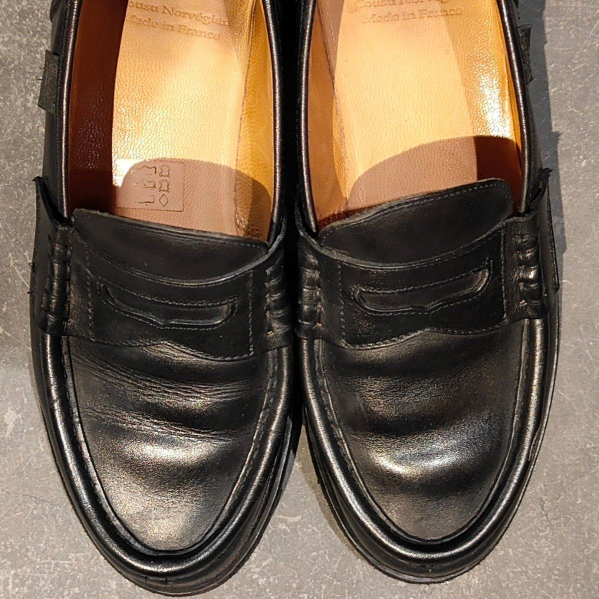 【PARABOOT】パラブーツ ランス コインローファー リスレザー ブラック サイズUK6 参考定価￥96,800-