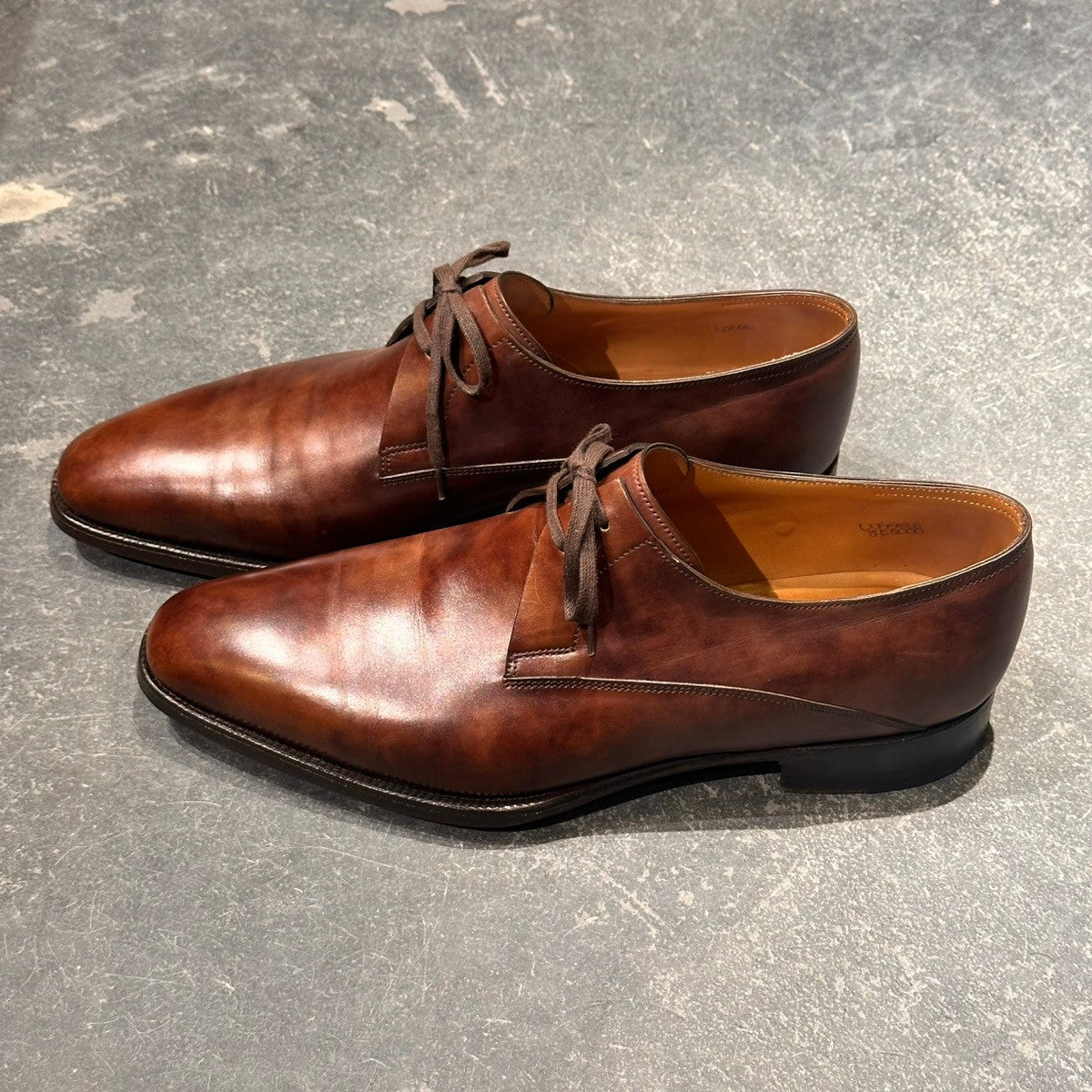 美品【JOHNLIBB】ジョンロブ ルフィールド  Vフロント ダービー プレステージライン カーフ ブラウン サイズ UK8E 8000ラスト