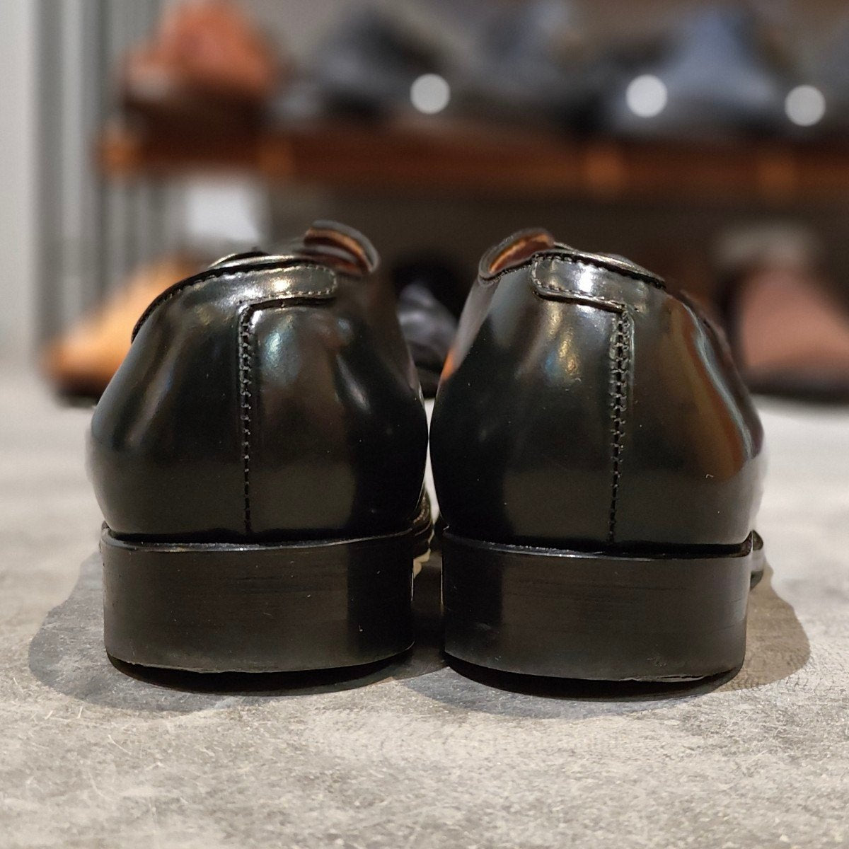 使用数回【ALDEN】オールデン アナトミカ別注  56919 プレーントゥ コードバン ブラック サイズUS9.5E モディファイドラスト