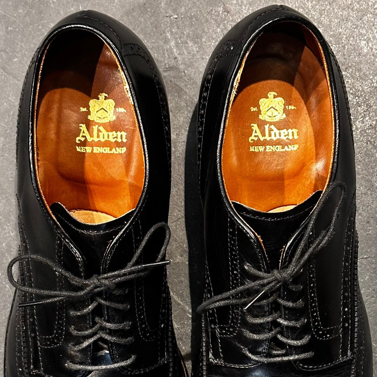 美品【ALDEN】オールデン 54210 ウイングチップ カーフ ブラック サイズUS8 モディファイドラスト