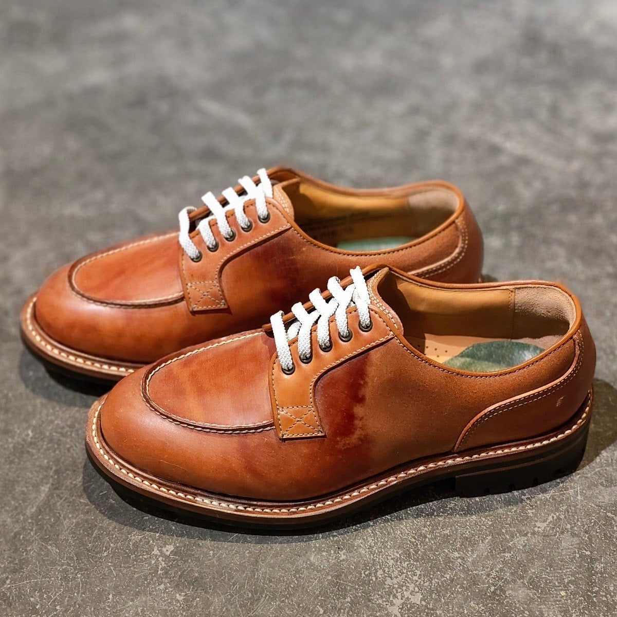 新品未使用【manufacturers standard】 マニュファクチャーズ ホリデーシューズ ホースバットリバース ブラウン サイズUK7.5