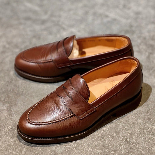 使用数回【Berwick】バーウィック 5260 ローファー グレインレザー ブラウン サイズUK5