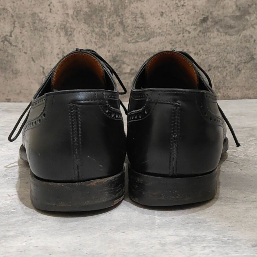 【Crockett&Jones】クロケット＆ジョーンズ セミブローグ ティエリー THIERRY Vフロント カーフ ブラック サイズUK6E
