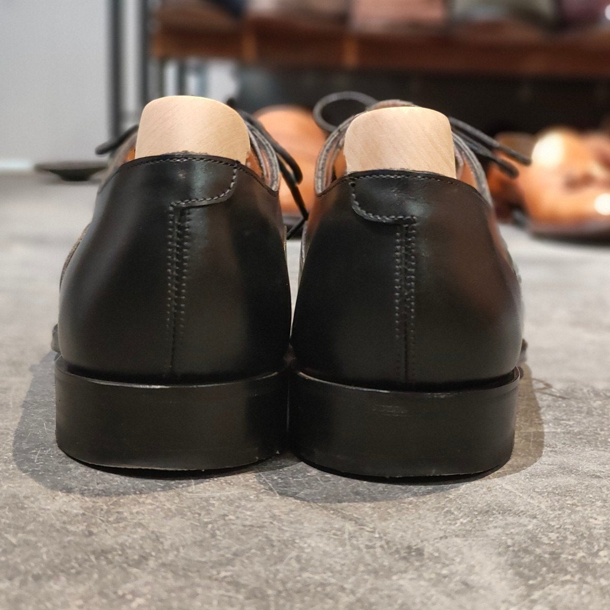 美品【JOSEPH CHEANEY】ジョセフチーニー アルフレッド ストレートチップ カーフ ブラック サイズUK6.5