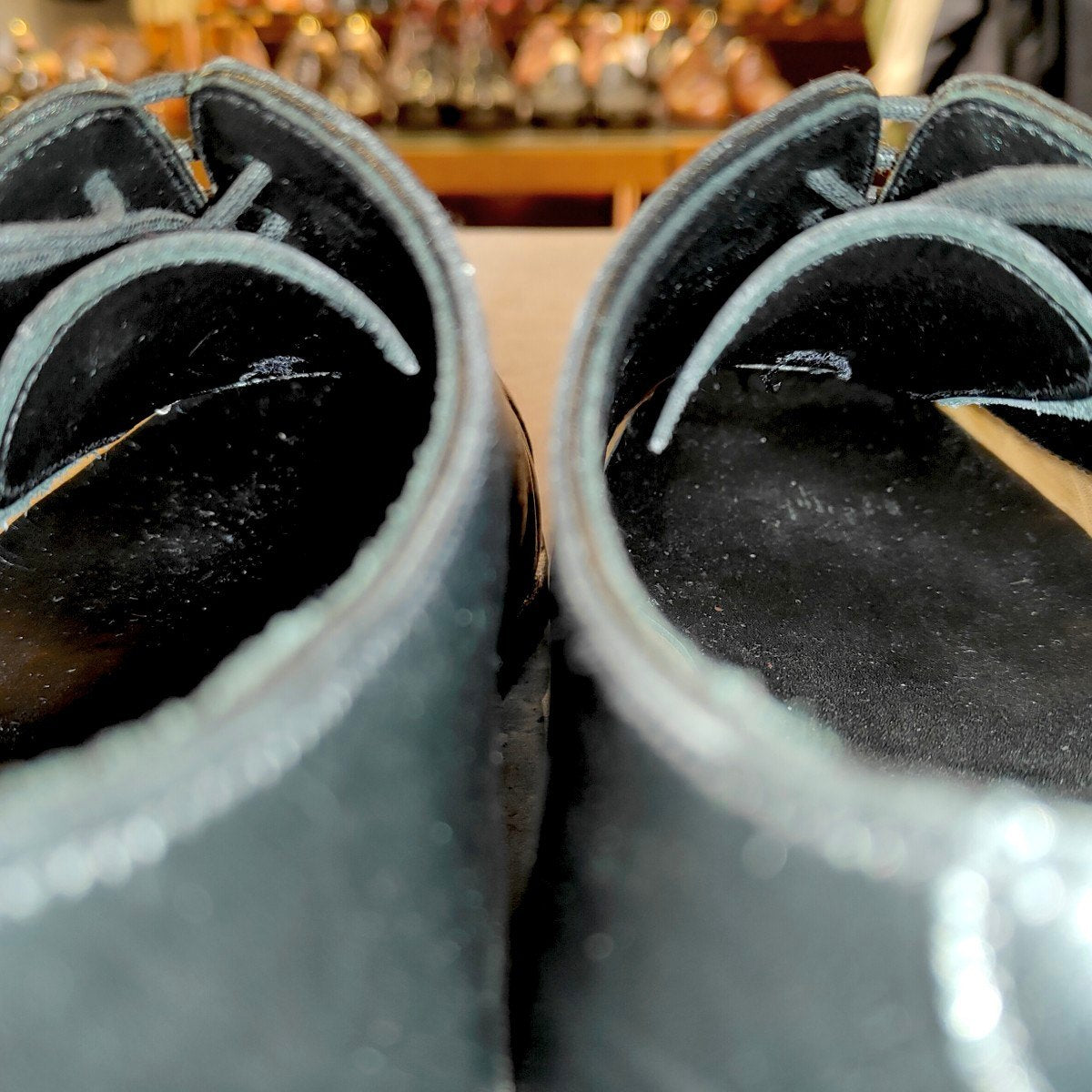使用数回【CROCKETT&JONES】クロケット&ジョーンズ ストレートチップ オードリー カーフ ブラック サイズUK5.5D 337ラスト 参考定価￥169,400-