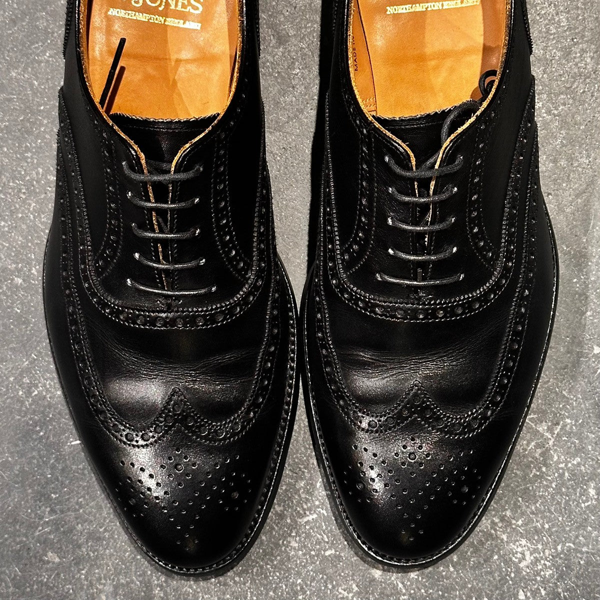 美品【Crockett&Jones】クロケット&ジョーンズ ウエストゲート2 ウイングチップ カーフ ブラック サイズ8E 379ラスト