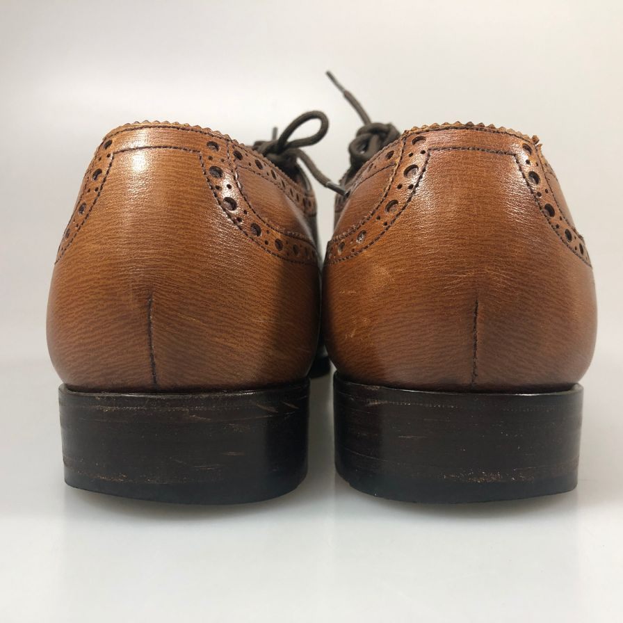 【オンライン限定】【EDWARD GREEN】エドワードグリーン レザーシューズ サンドリンガム フルブローグ メンズ ブラウン サイズ7D EDWARD GREEN