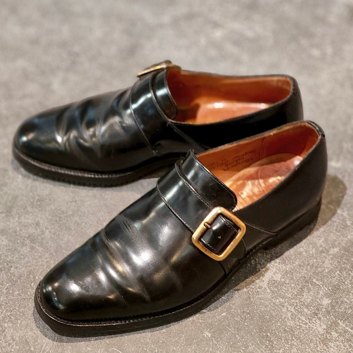 【Church’s】チャーチ 3都市 ウェストバリー ブックバインダーカーフ シングルモンク ブラック UK50F 73ラスト 参考定価￥187,000-