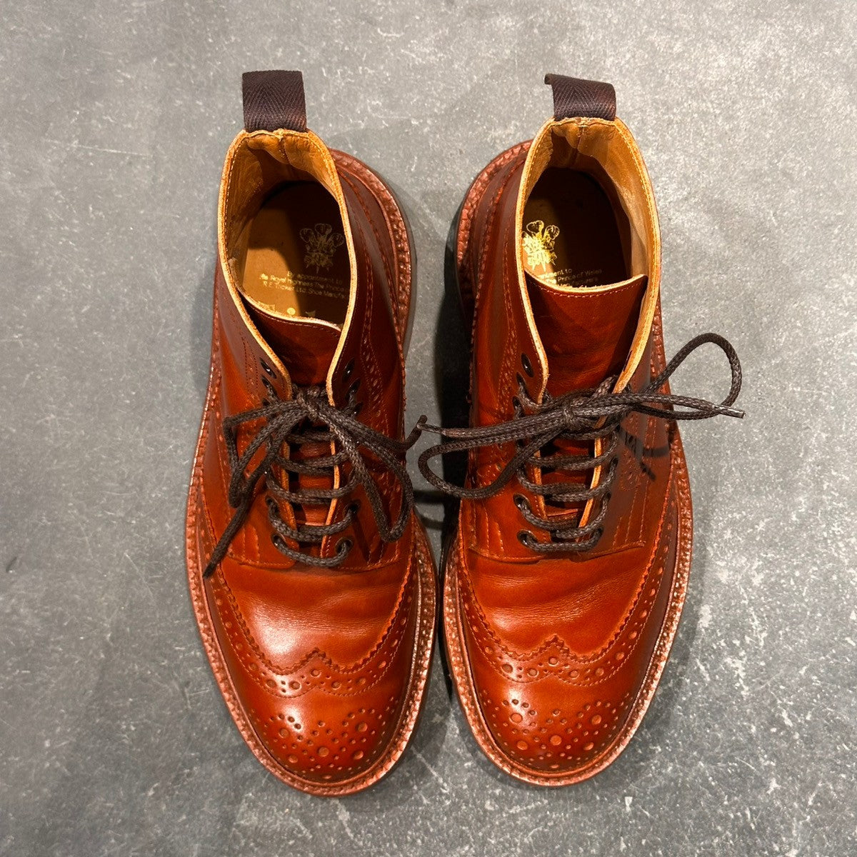 使用数回【Tricker’s】トリッカーズ ストウ カントリーブーツ カーフ マロンアンティーク サイズUK6