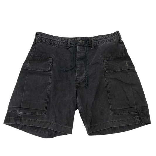【RRL】ダブルアールエル カーゴショーツ 13スターボタン ウォッシュド加工 ブラック メンズ サイズ34 RALPH LAUREN