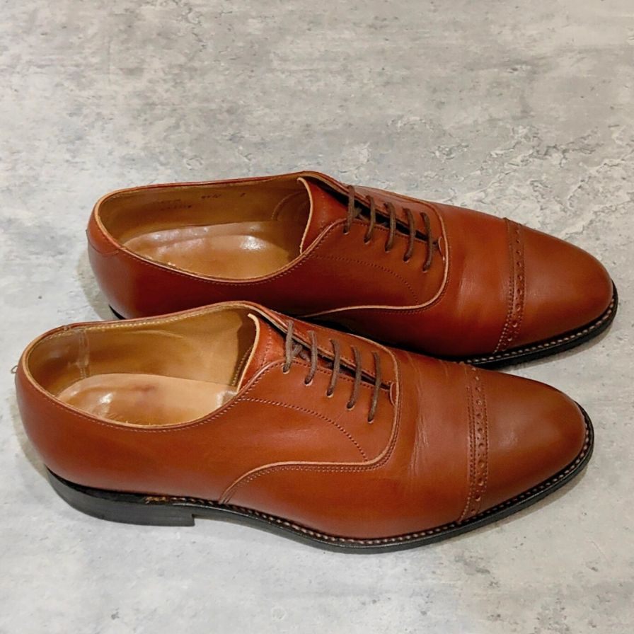 【Lloyd Footwear】ロイドフットウェア M3264M パンチドキャップトゥ カーフ ブラウン サイズUK7