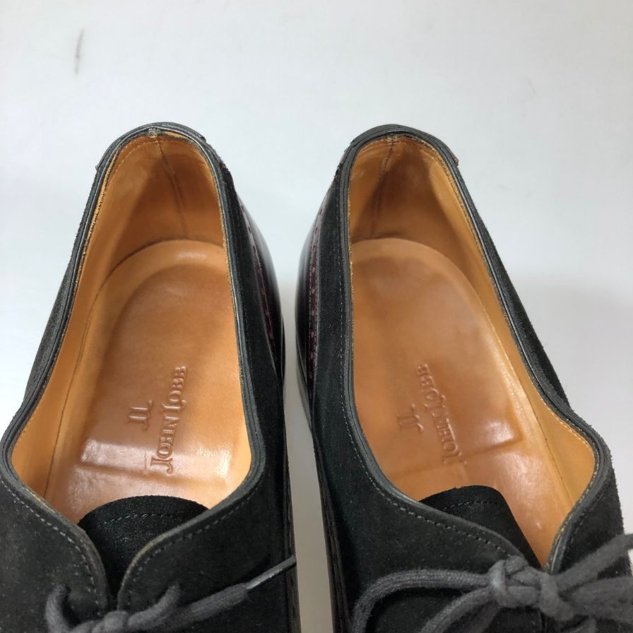 【JOHN LOBB】ジョンロブ レザーシューズ  トウチェスター カーフ×スエード コンビ ラスト7000 メンズ サイズ7D ブラウン TOWCESTER