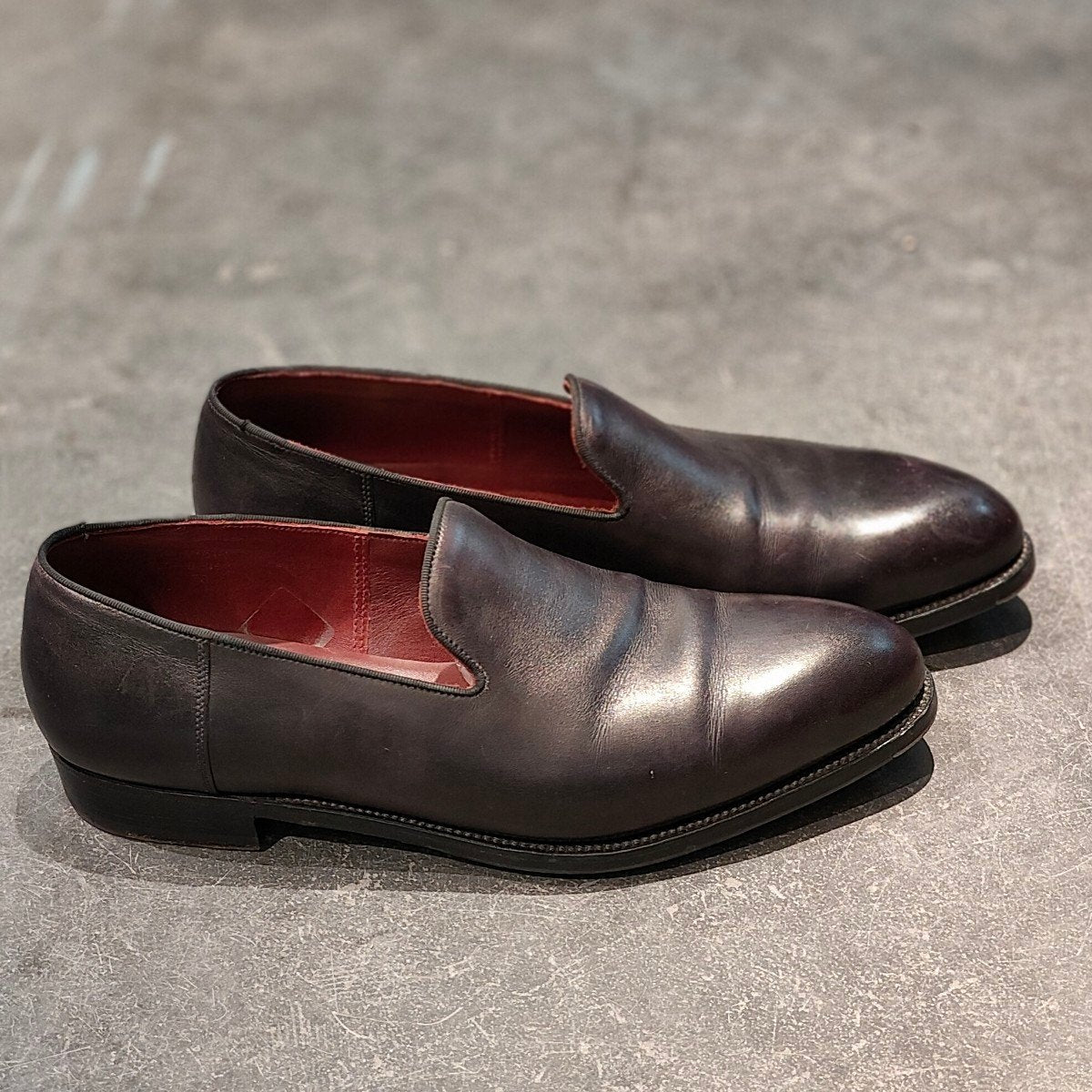 希少 美品【J.M. WESTON】ジェイエムウエストン 345 ウルトラウエストン スリッポン カーフ ブラック サイズ 7D