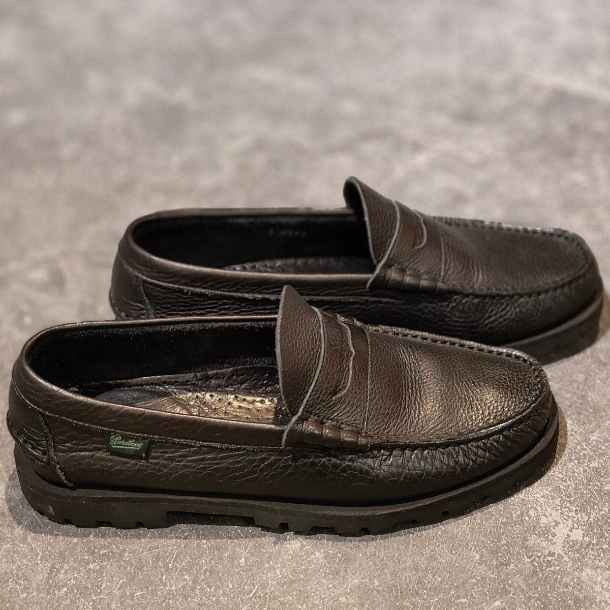 美品【PARABOOT】パラブーツ コロー ローファー グレインレザー ブラック サイズ UK7