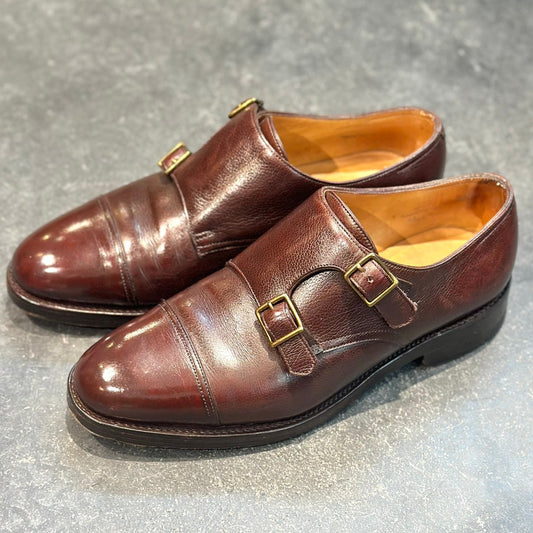美品【JOHNLOBB】ジョンロブ ダブルモンク ウィリアム 9795ラスト ブラウン サイズUK6.5E 9795ラスト