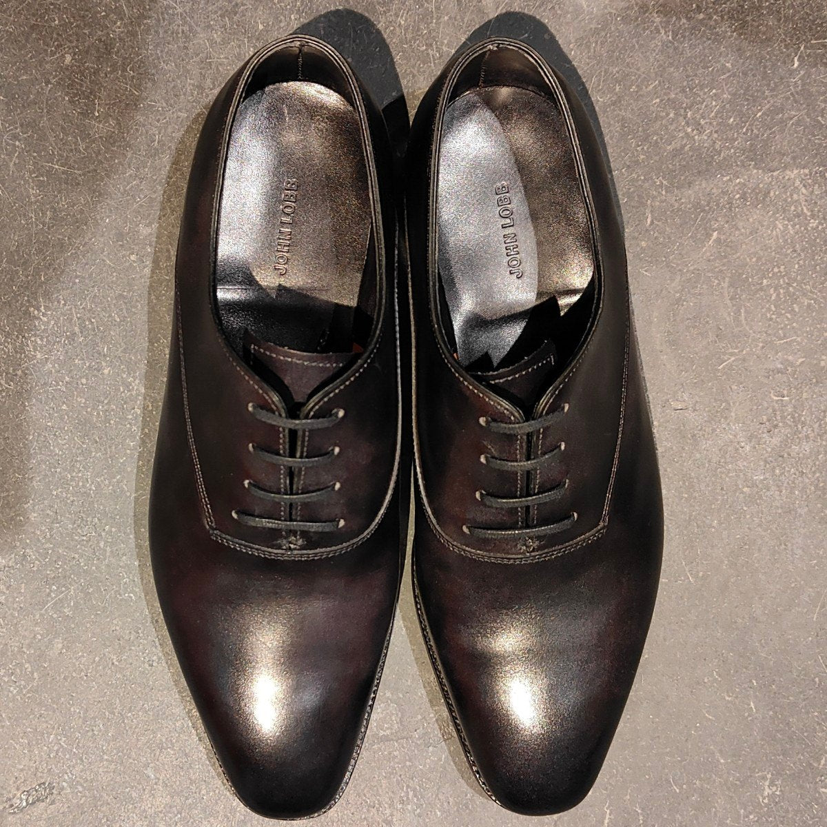 使用数回【JOHN LOBB】ジョンロブ プレスレージラウン ベケット ホールカット ミュージアムカーフ ブラック サイズUK5D 8000ラスト 参考定価￥365,200-