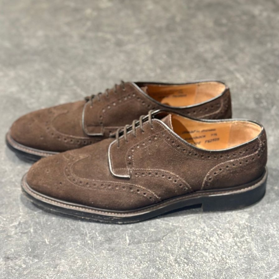 【JOSEPH CHEANEY】ジョセフ チーニー  ビジネスシューズ スエード ブラウン（茶系） サイズ 7.5 ラスト