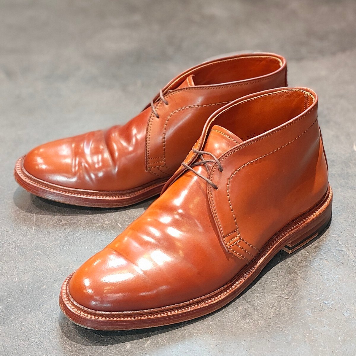 希少【ALDEN】オールデン バーニーズニューヨーク別注 1473 チャッカブーツ コードバン ウイスキー サイズ US8.5D バリーラスト