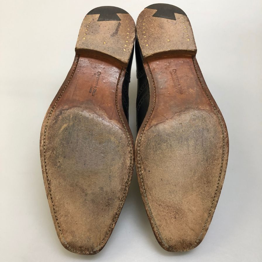 【CROCKETT&JONES】クロケット&ジョーンズ  ビジネスシューズ カーフ ブラック（黒） サイズ 8E ラスト