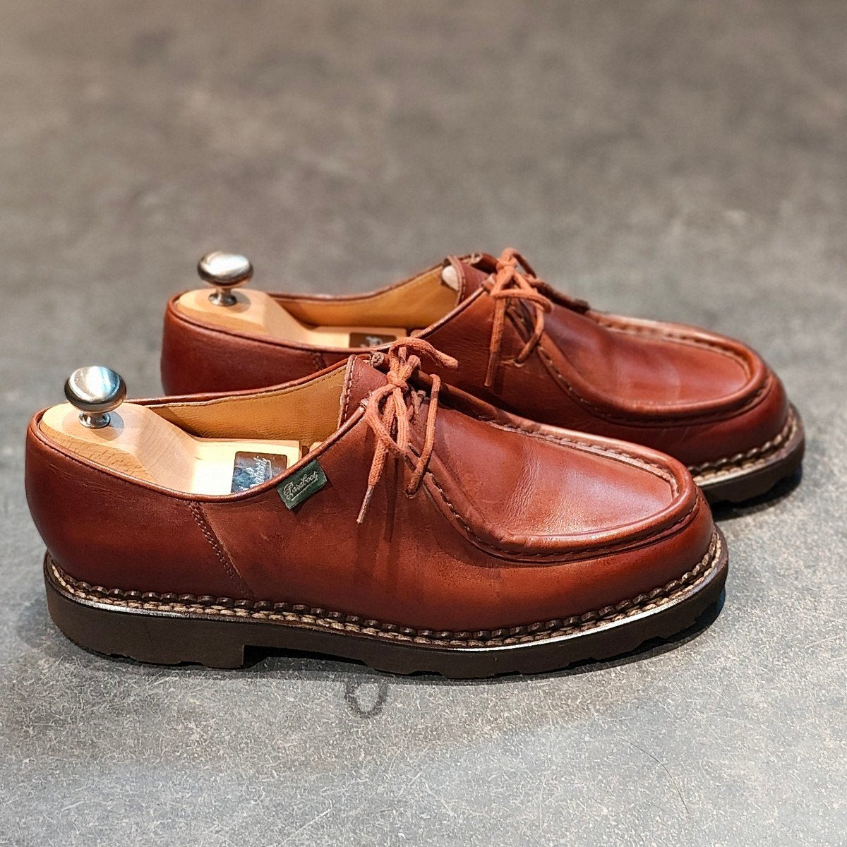 美品【Paraboot】パラブーツ ミカエル チロリアン リスレザー マロン サイズ41.5 参考定価￥94,600-