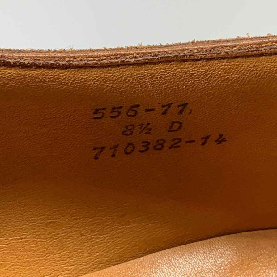 【J.M.Weston】ジェイエムウエストン レザーシューズ 556-11 スウェード プレーントゥ 旧旧ロゴ ブラウン メンズ サイズ8.5D