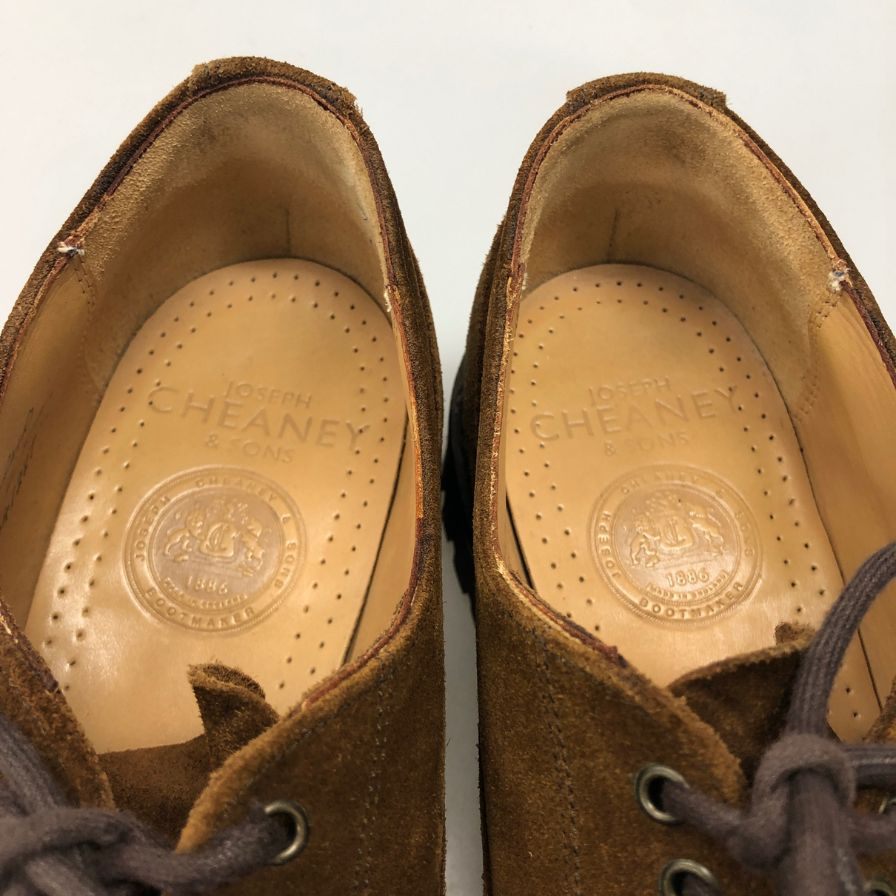 【JOSEPH CHEANEY】ジョセフ チーニー レザーシューズ ウィンフェル スエード  メンズ サイズ8.5F ブラウン WHINFELL