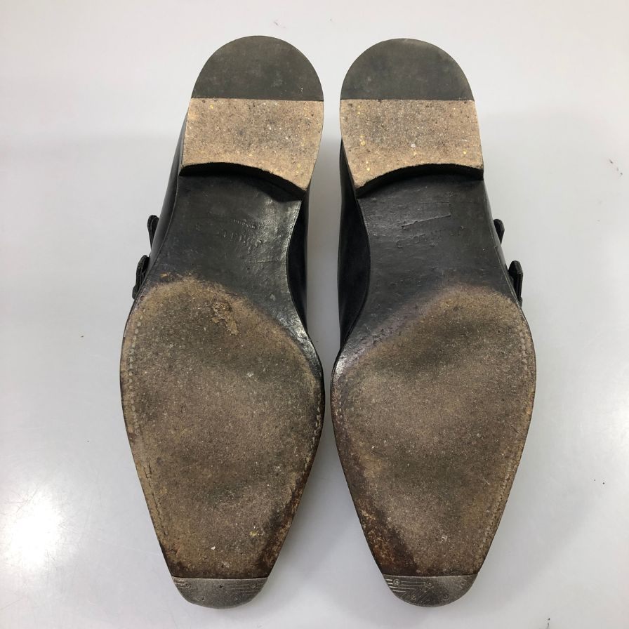 【JOHN LOBB】ジョンロブ レザーシューズ チャペル カーフ ダブルモンク 8000ラスト サイズ8.5E ブラック CHAPEL
