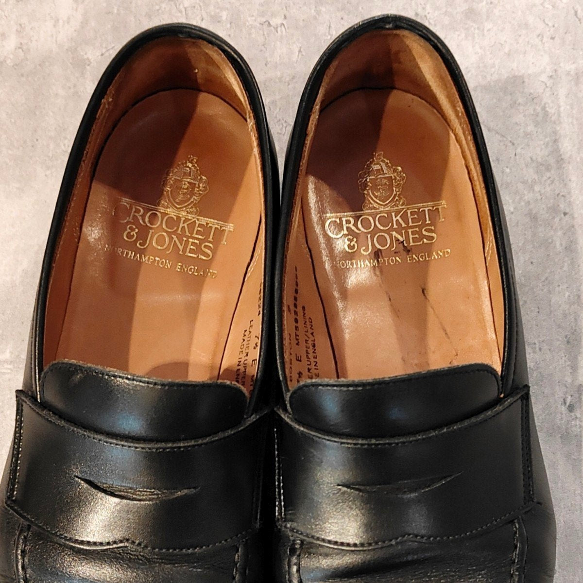 【Crockett&Jones】クロケット&ジョーンズ ボストン2 ローファー カーフ ブラック サイズUK7.5E 376ラスト 参考定価￥143,000-