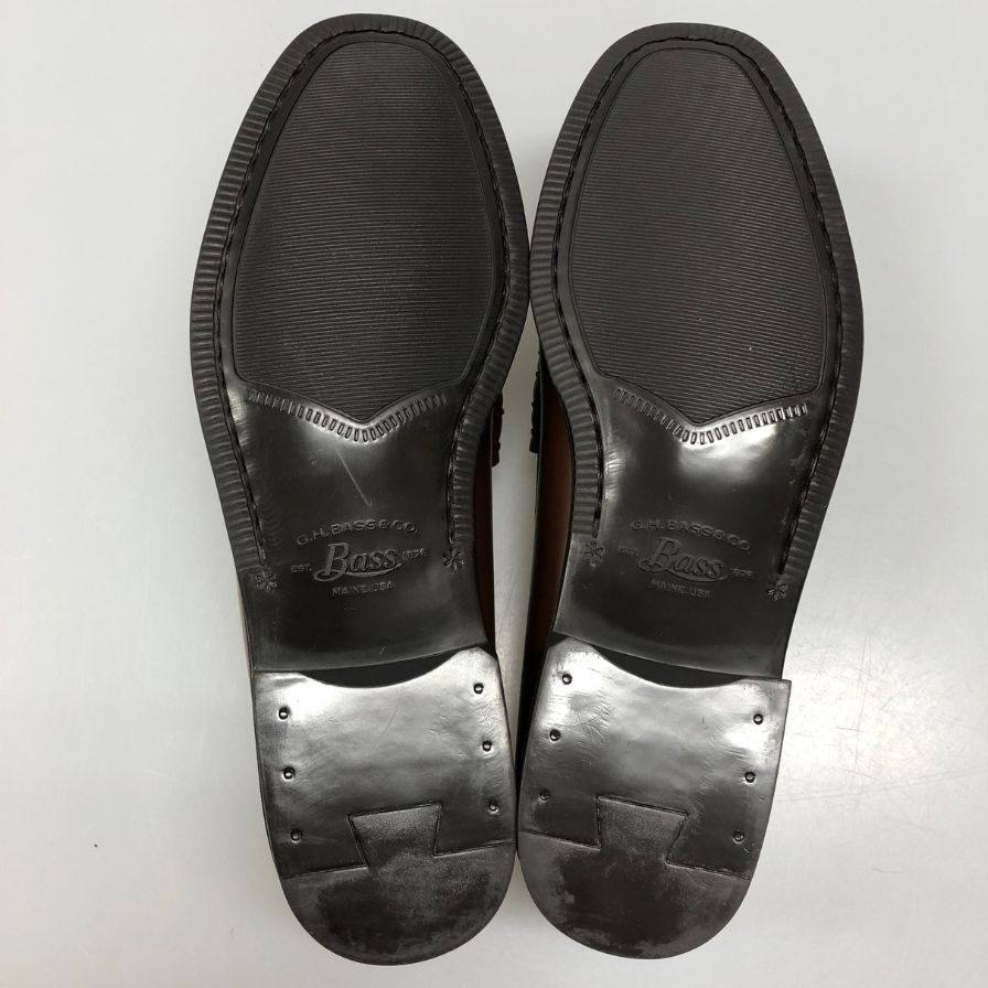 新品未使用 【G.H.Bass&Co. 】 ジーエイチバス 11711D ラーソン ローファー ハイシャインレザー ブラウン サイズ US7 定価￥31,900-