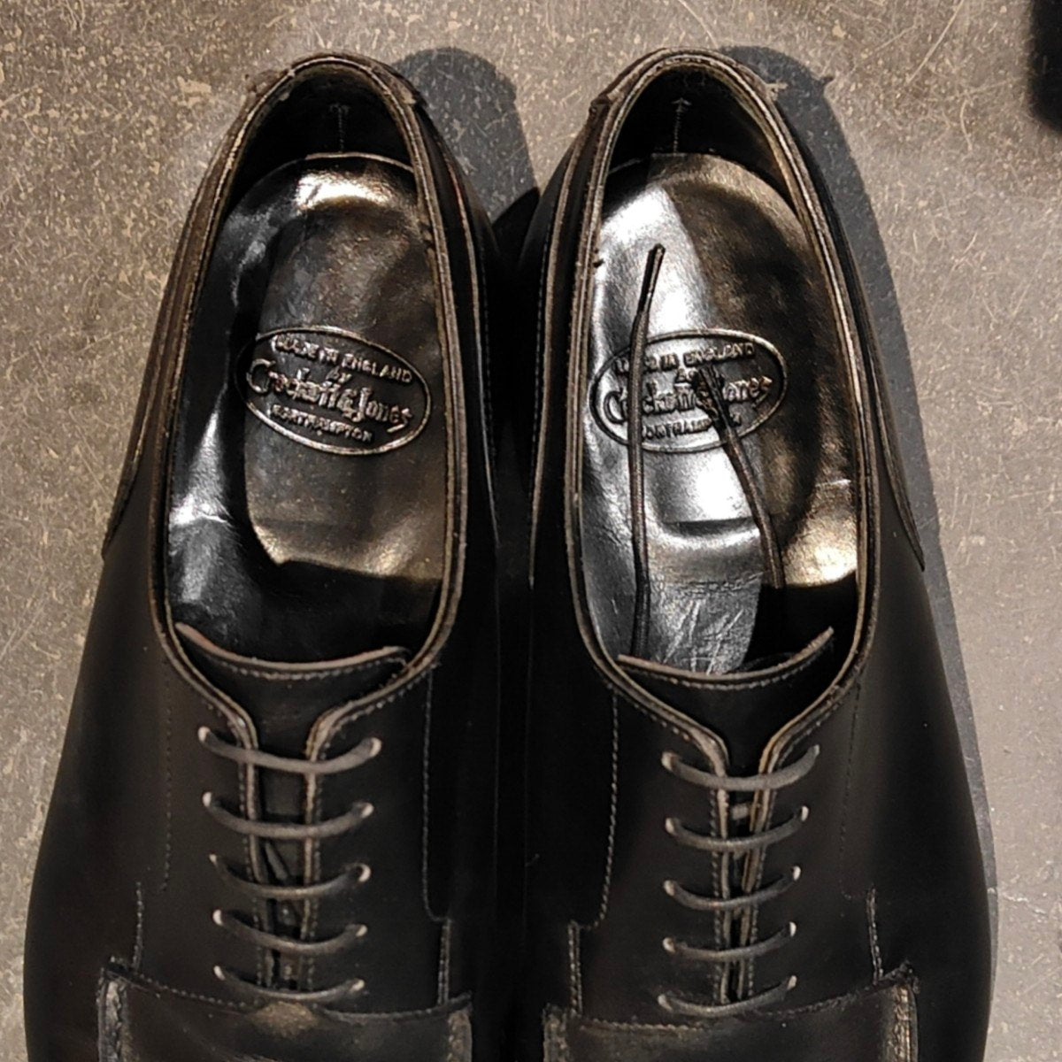 希少 極美品【CROCKETT&JONES】クロケット&ジョーンズ クラレンドン Uチップ カーフ ブラック サイズUK7E