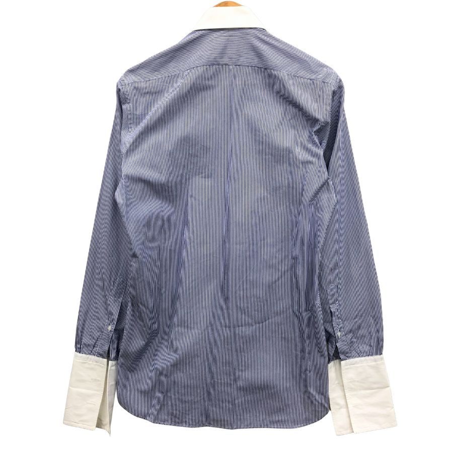 TURNBULL AND ASSER シャツ　37 BLUE & WHITE STRIPE COTTON REGULAR FIT SHIRT – Turnbull & Asser