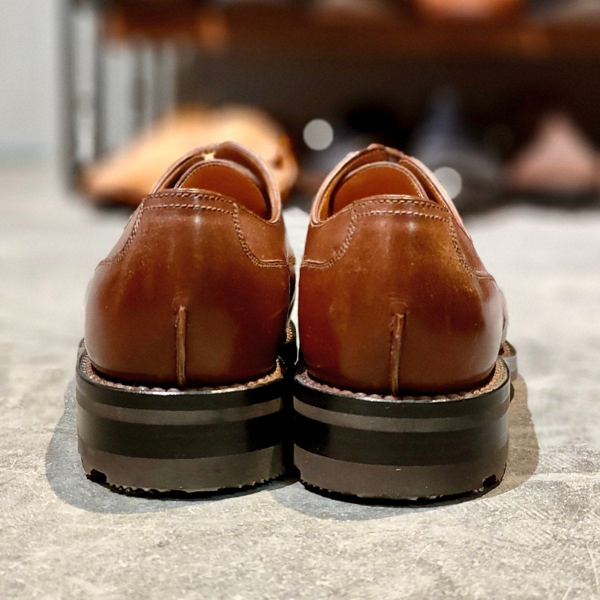 試着程度 【J.M.WESTON】ジェイエムウエストン 641 ゴルフ Uチップ ボックスカーフ タンブラウン サイズ UK5.5C 31ラスト 参考定価￥176,000-