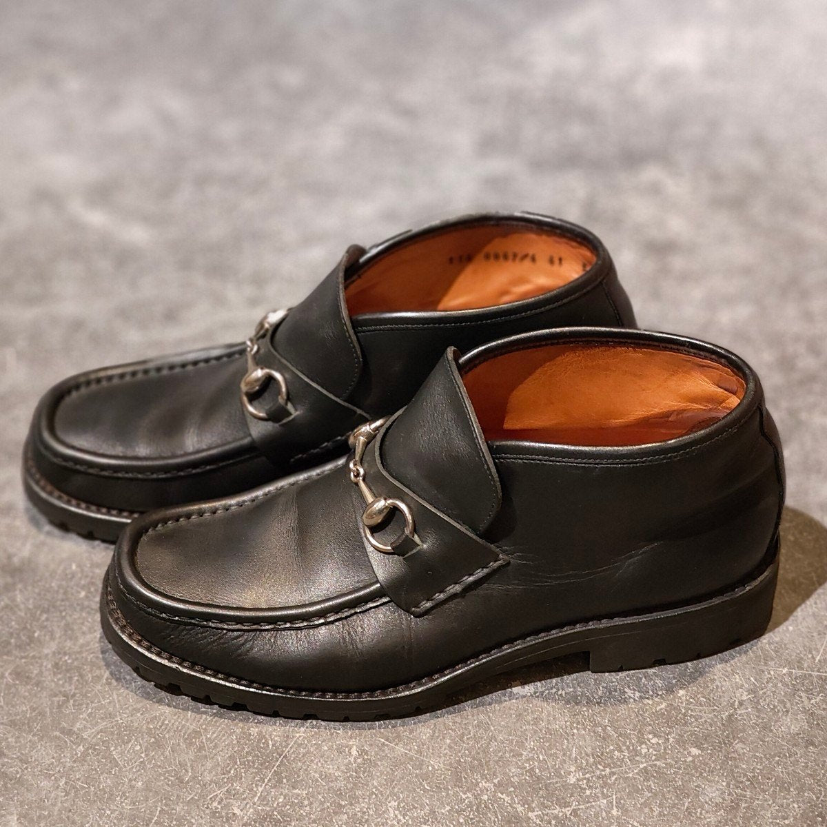 極美品【GUCCI】グッチ  0067 ショートブーツ ホースビットローファー カーフ ブラック サイズ41