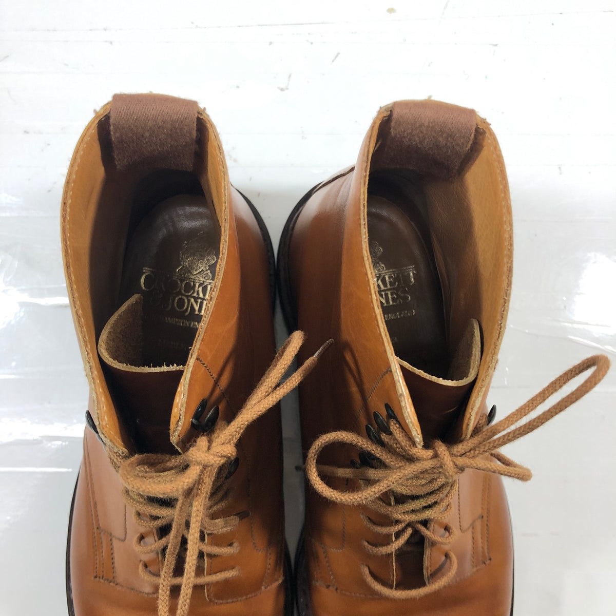 【Crockett & Jones】クロケットジョーンズ トレーディングポスト別注 コニストン キャップトゥブーツ ライトブラウン サイズUK6.5E メンズ