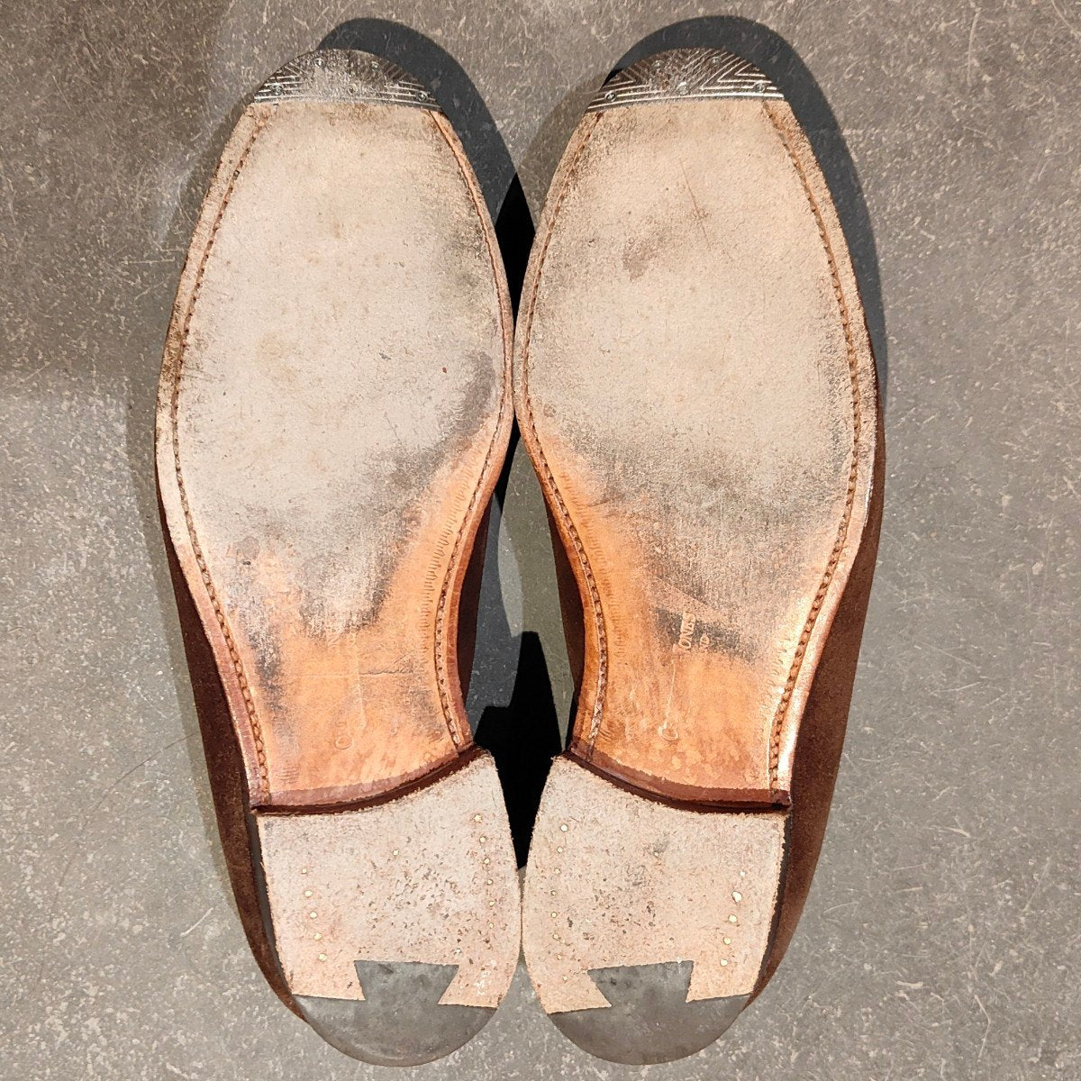 美品【Crockett&Jones】クロケット&ジョーンズ メイン ローファー スエード ブラウン サイズUK7.5E