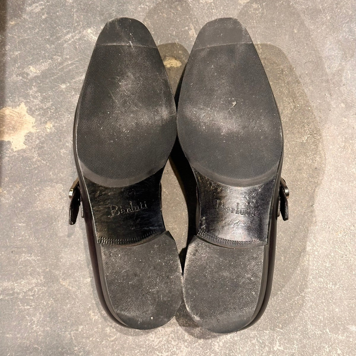 【BERLUTI】ベルルッティ 0795 シングルモンク カーフ ダークブラウン ブラックパティーヌ サイズUK6